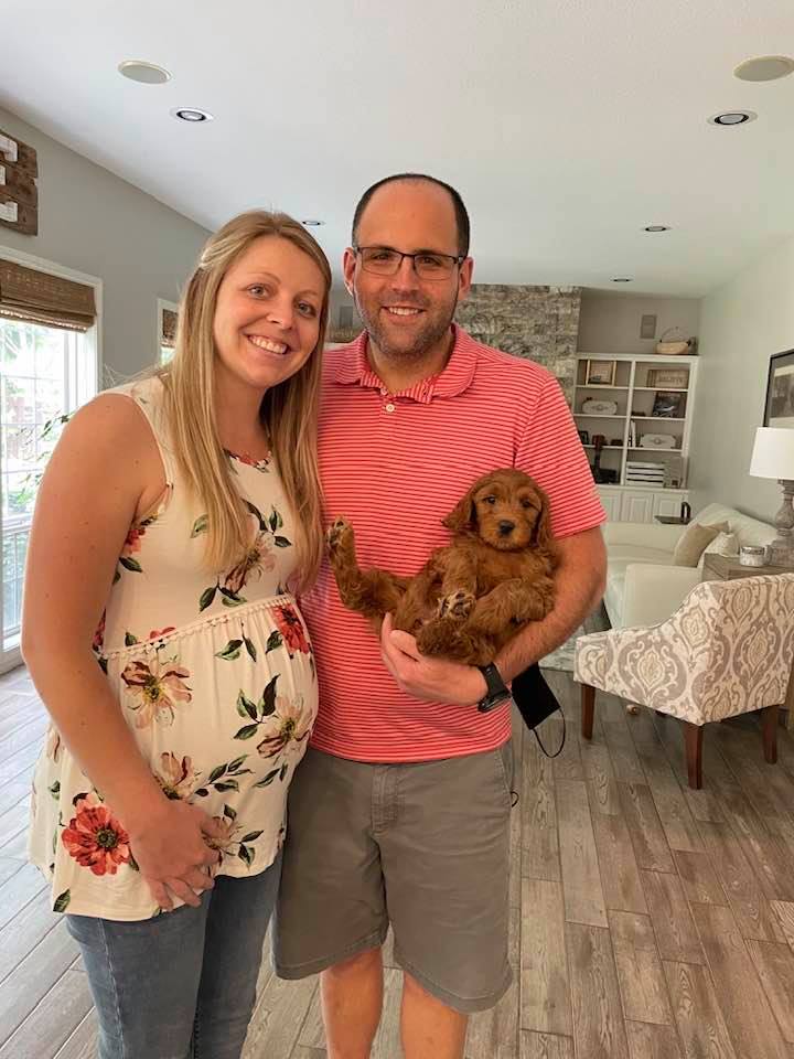 Hazel and Barkley’s puppies are home