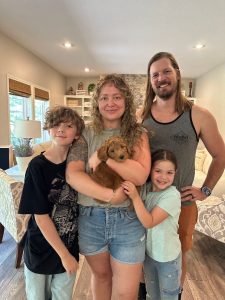Teddy Benz Tilly and Tucker's puppies are home!